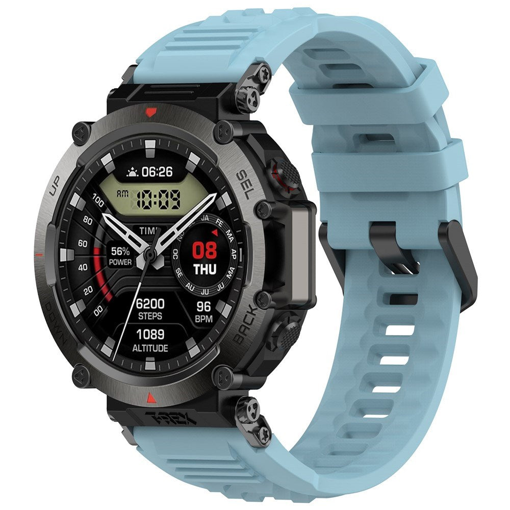 Amazfit T-Rex Ultra Silikone Rem m. Monteringsværktøj - Blå