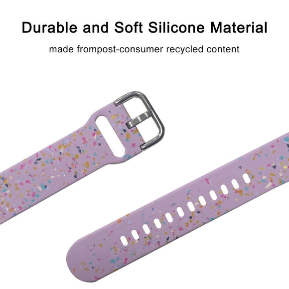 Universal Smartwatch Silikone Rem (20mm) m. Terrazzo Mønster - Lilla
