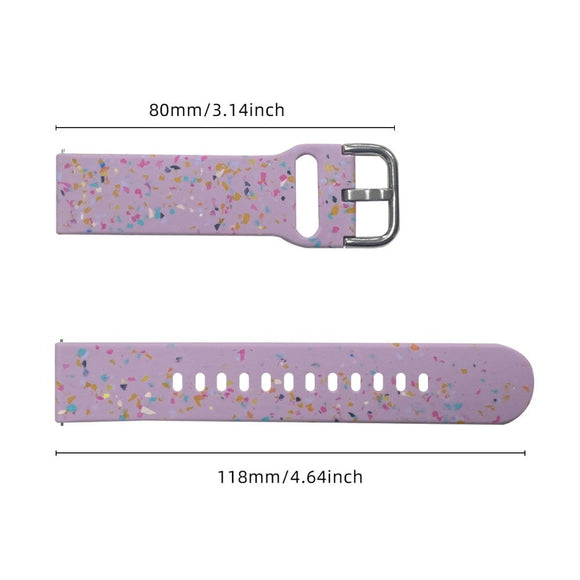 Universal Smartwatch Silikone Rem (20mm) m. Terrazzo Mønster - Lilla