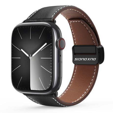 Apple Watch (38/40/SE/41/42mm) DUX DUCIS Kunstlæder Urrem - Sort