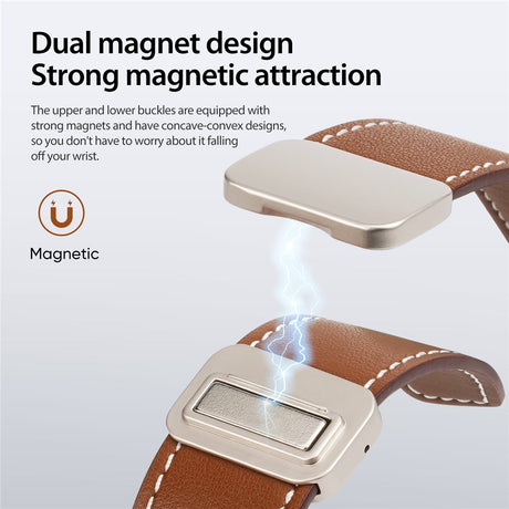 Apple Watch (38/40/SE/41/42mm) DUX DUCIS Kunstlæder Urrem - Brun