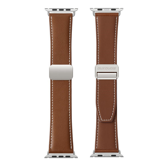 Apple Watch (42/44/SE/45/46/49mm) DUX DUCIS Kunstlæder Urrem - Brun