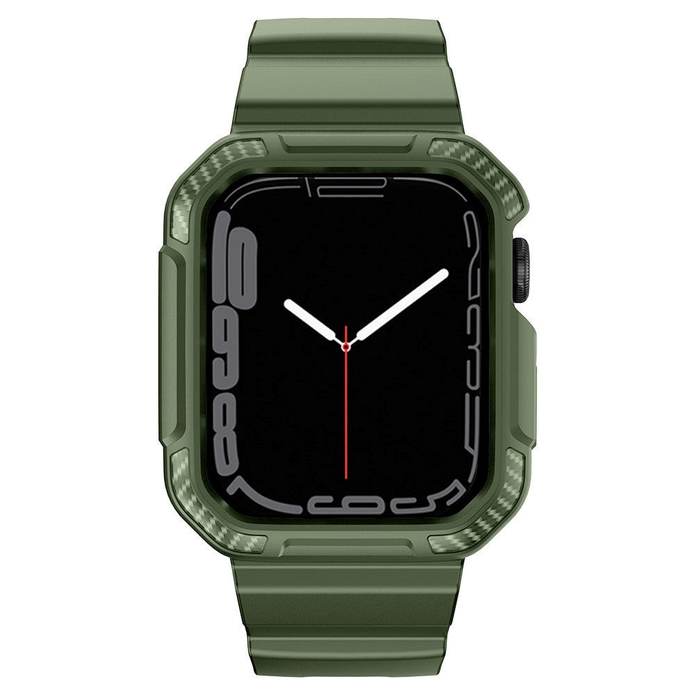 Apple Watch (42/44/SE/45mm) Plastik Cover og Rem - Grøn