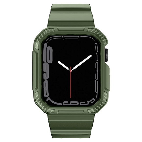 Apple Watch (42/44/SE/45mm) Plastik Cover og Rem - Grøn