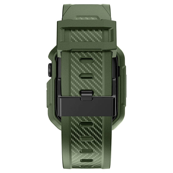 Apple Watch (42/44/SE/45mm) Plastik Cover og Rem - Grøn