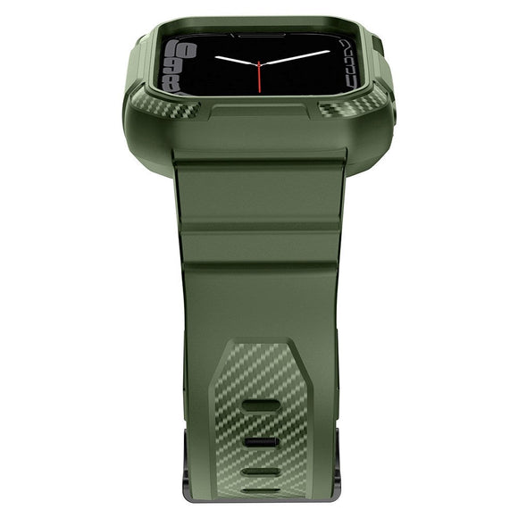 Apple Watch (42/44/SE/45mm) Plastik Cover og Rem - Grøn