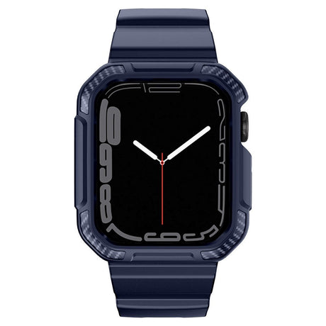 Apple Watch (42/44/SE/45mm) Plastik Cover og Rem - Blå