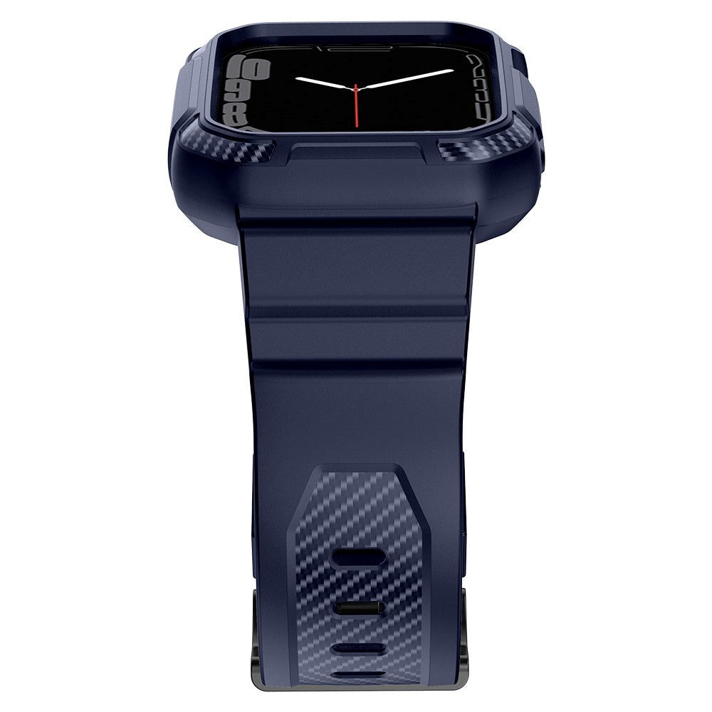 Apple Watch (42/44/SE/45mm) Plastik Cover og Rem - Blå
