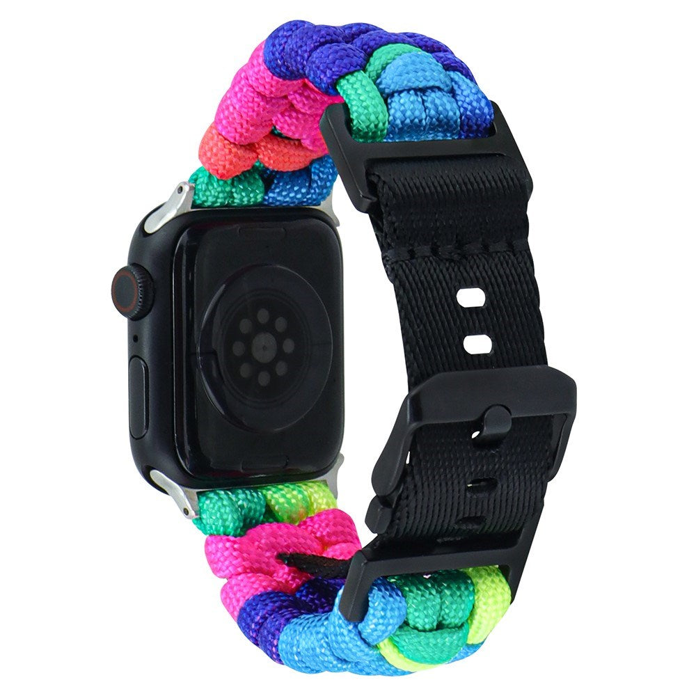 Apple Watch (38/40/SE/41/42mm) EIDERWOOD Flettet Nylon Urrem - Multi