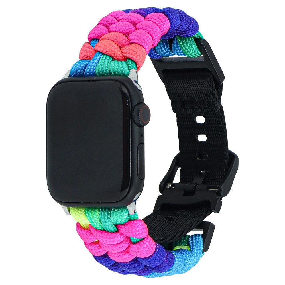 Apple Watch (38/40/SE/41/42mm) EIDERWOOD Flettet Nylon Urrem - Multi