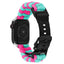 Apple Watch (42/44/SE/45/46/49mm) EIDERWOOD Flettet Nylon Urrem - Blå / Lyserød