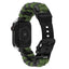 Apple Watch (42/44/SE/45/46/49mm) EIDERWOOD Flettet Nylon Urrem - Grøn / Sort