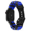 Apple Watch (42/44/SE/45/46/49mm) EIDERWOOD Flettet Nylon Urrem - Blå / Sort