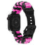 Apple Watch (42/44/SE/45/46/49mm) EIDERWOOD Flettet Nylon Urrem - Sort / Lyserød