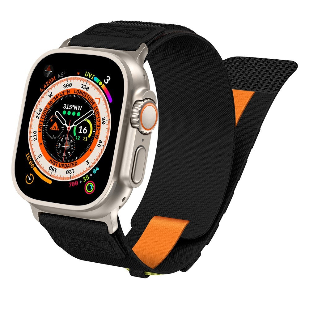 Apple Watch (42/44/SE/45/46/49mm) EIDERWOOD Nylon Urrem - Sort