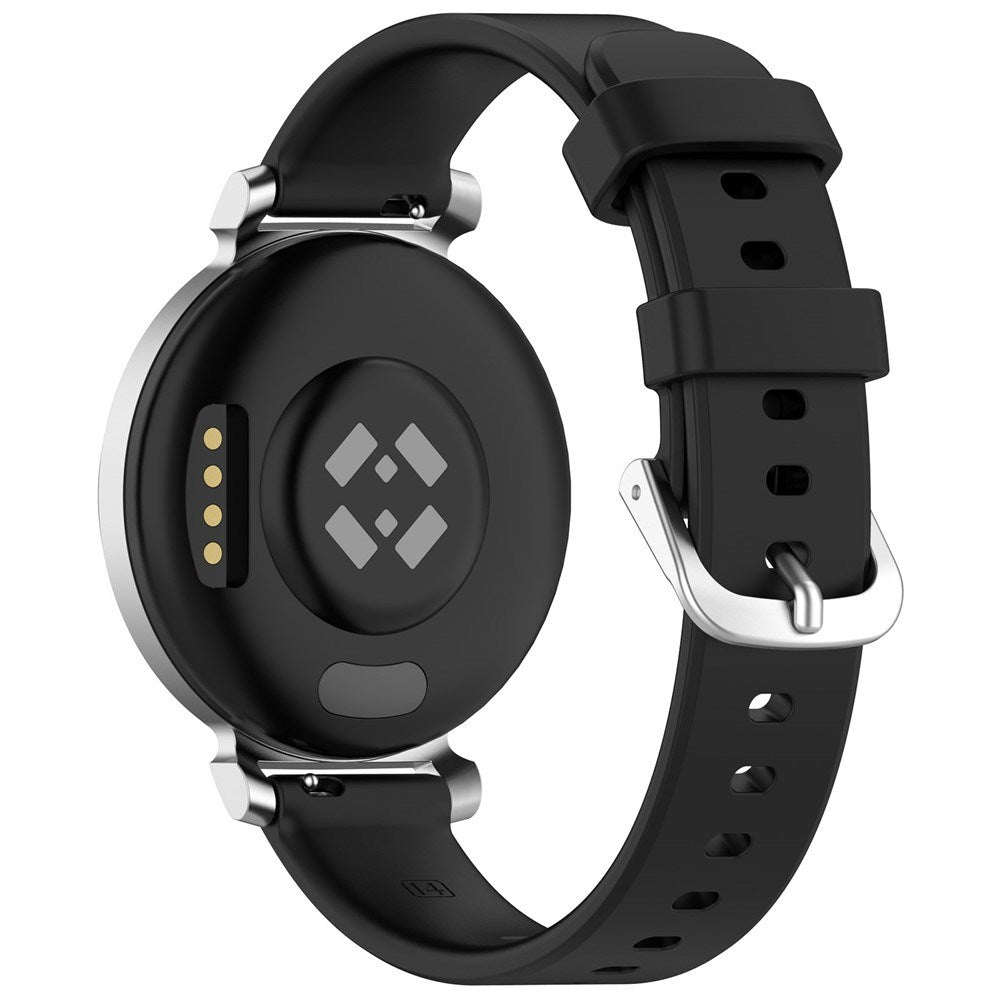 EIDERWOOD Garmin Lily 2 Silikone Rem m. Metalspænde - Sort