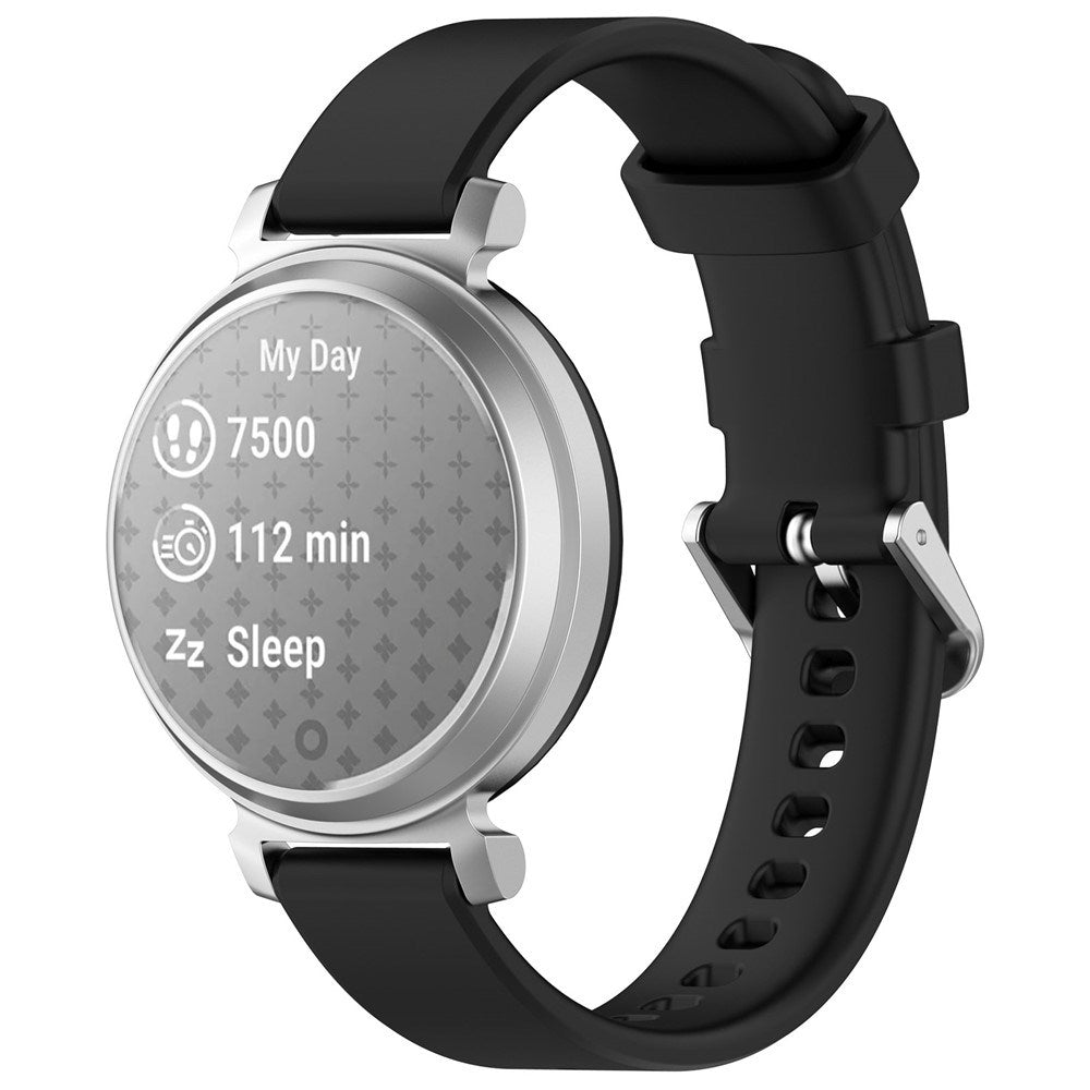 EIDERWOOD Garmin Lily 2 Silikone Rem m. Metalspænde - Sort
