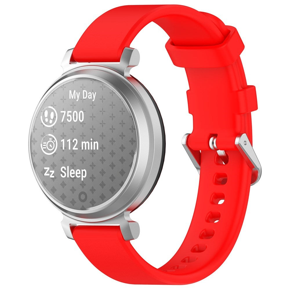 EIDERWOOD Garmin Lily 2 Silikone Rem m. Metalspænde - Rød