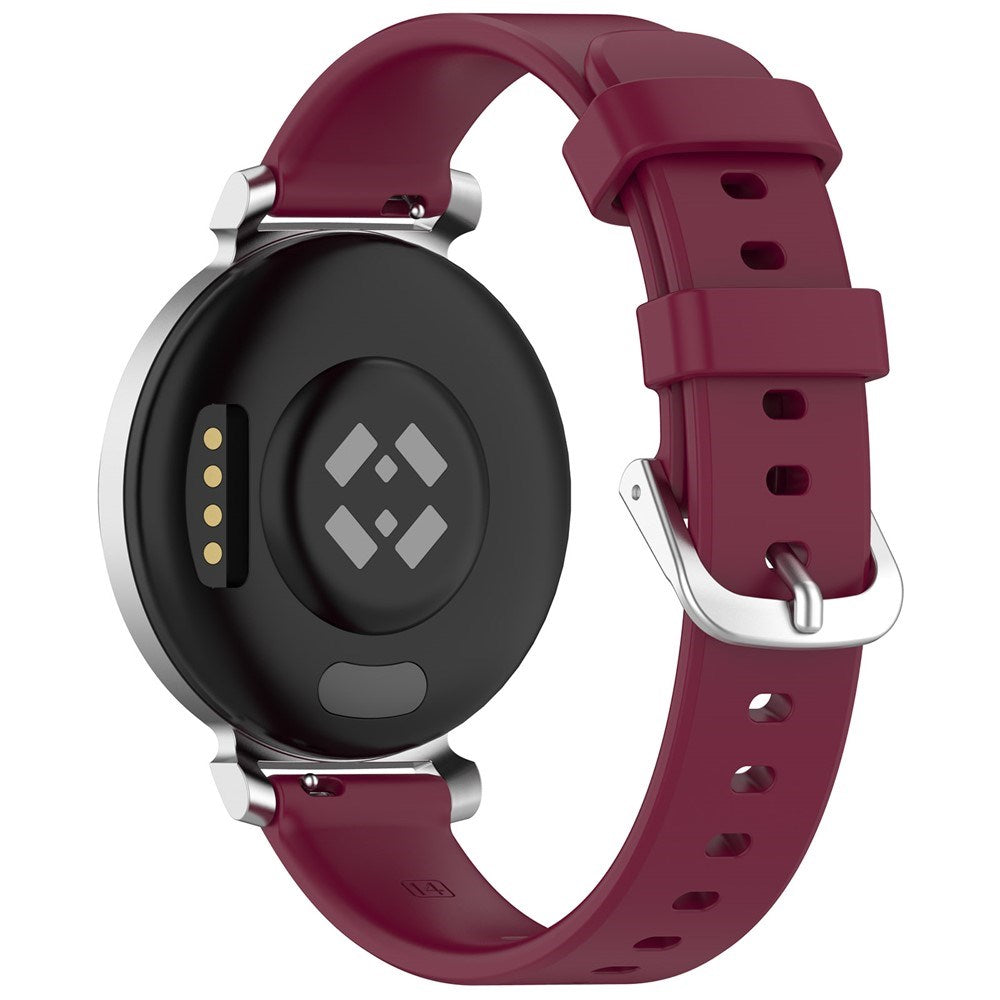 EIDERWOOD Garmin Lily 2 Silikone Rem m. Metalspænde - Mørkerød
