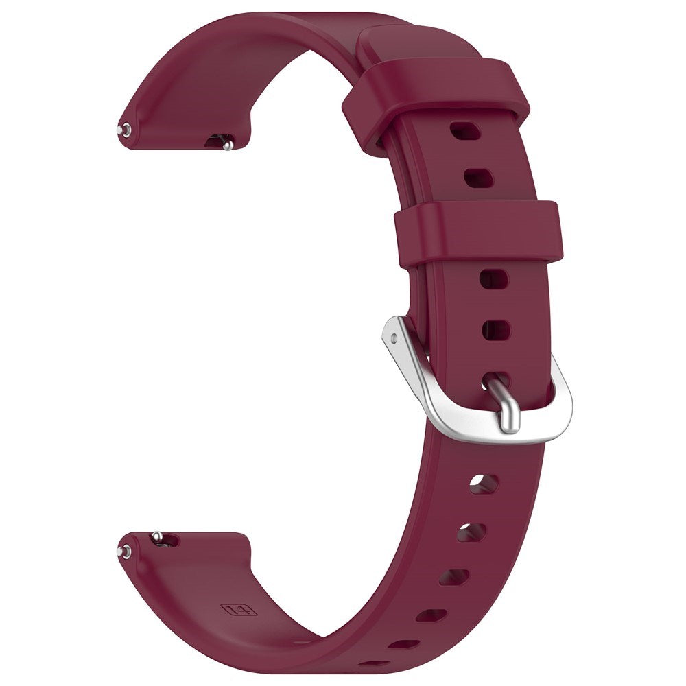 EIDERWOOD Garmin Lily 2 Silikone Rem m. Metalspænde - Mørkerød