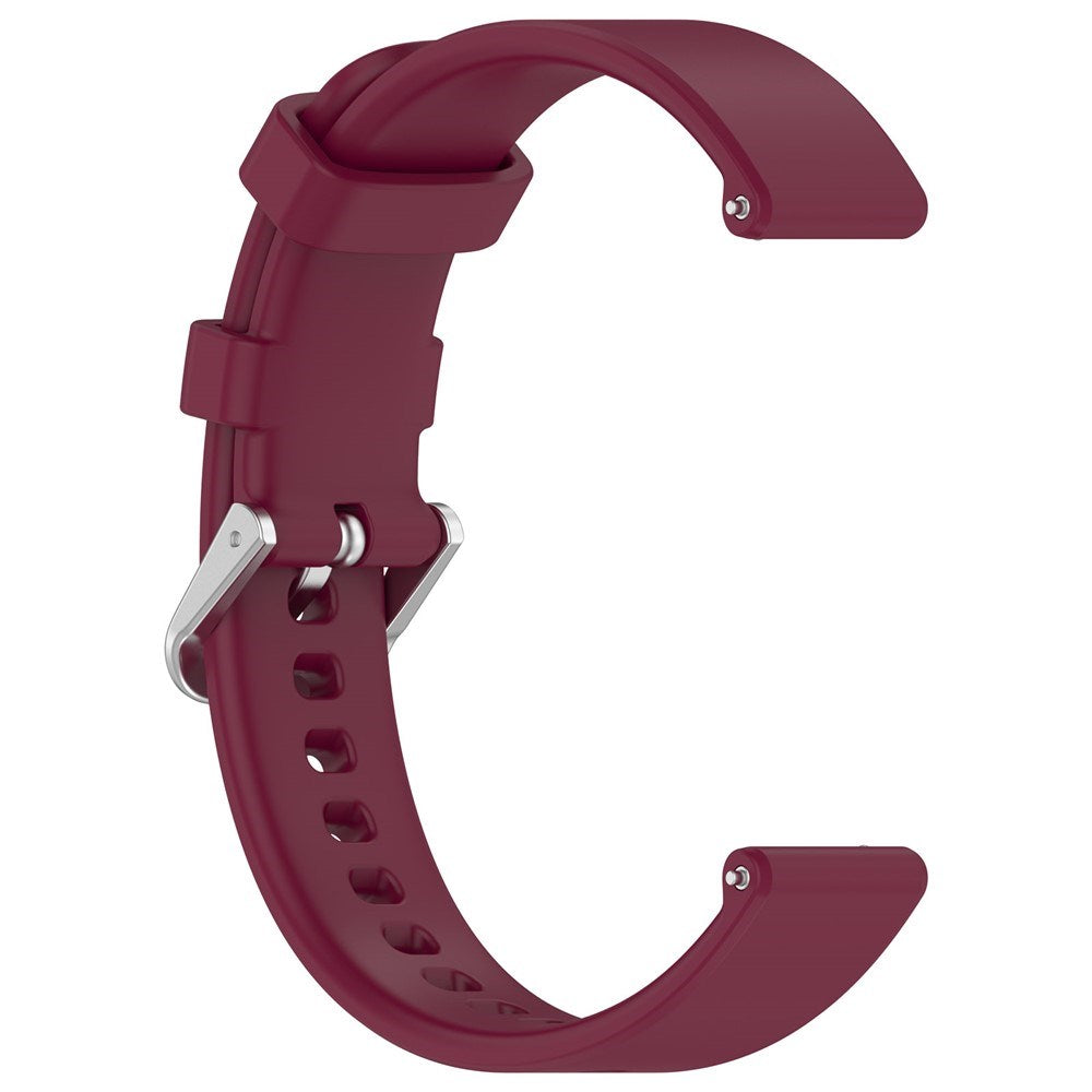 EIDERWOOD Garmin Lily 2 Silikone Rem m. Metalspænde - Mørkerød