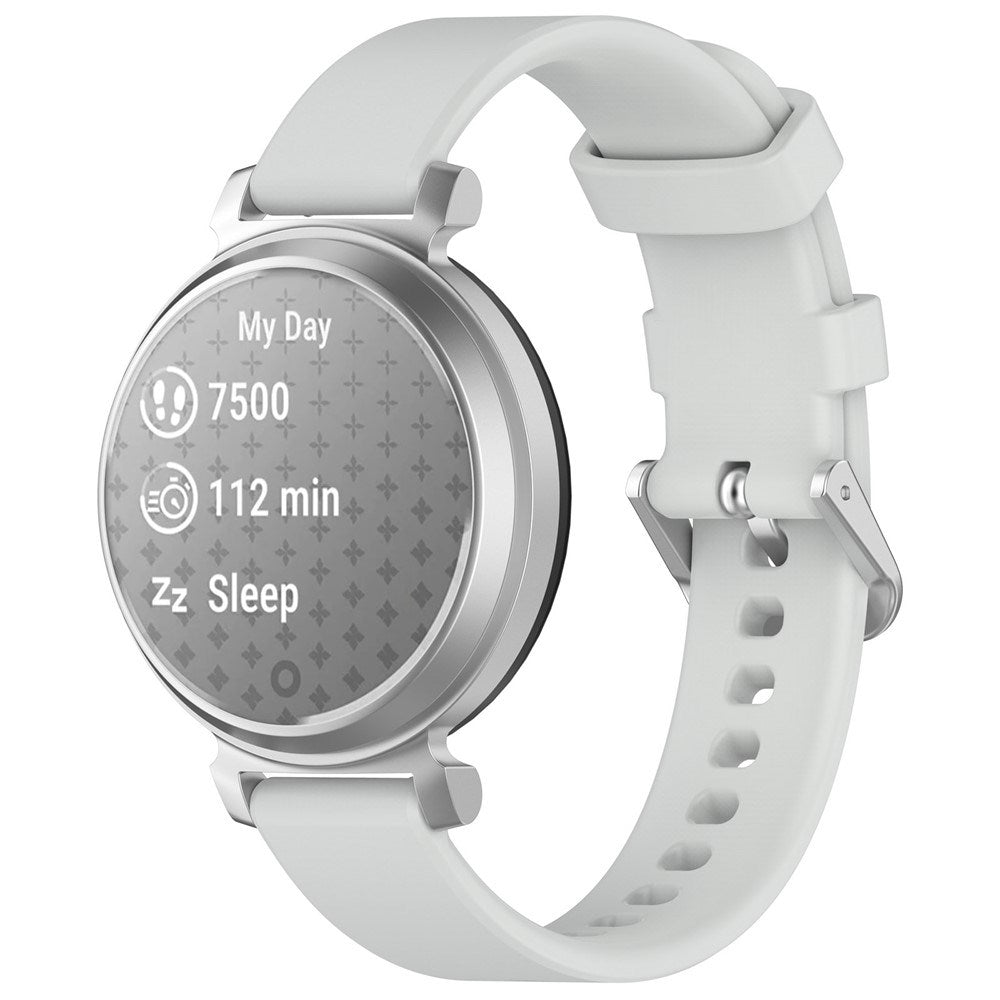 EIDERWOOD Garmin Lily 2 Silikone Rem m. Metalspænde - Grå