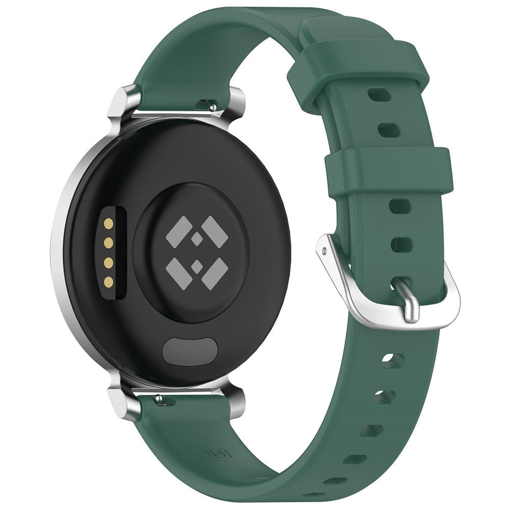 EIDERWOOD Garmin Lily 2 Silikone Rem m. Metalspænde - Mørkegrøn