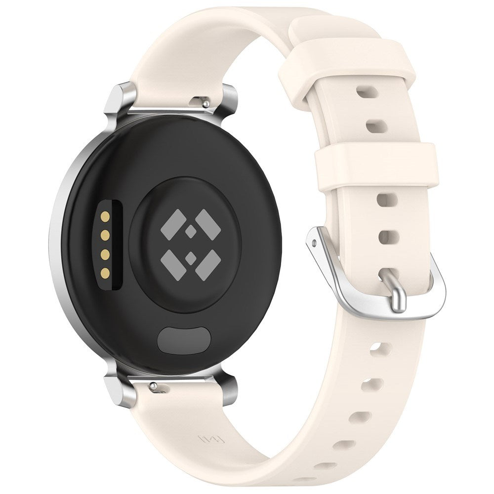 EIDERWOOD Garmin Lily 2 Silikone Rem m. Metalspænde - Beige