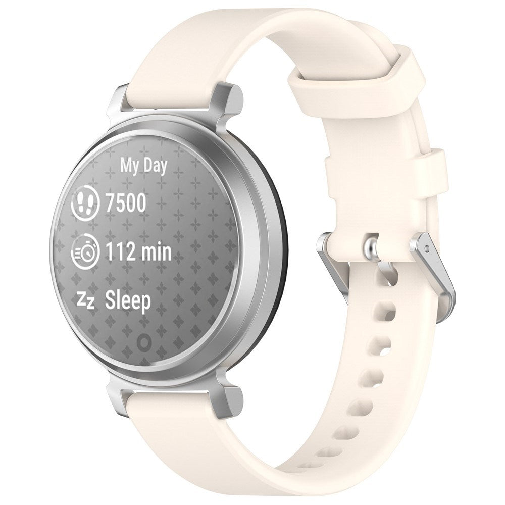 EIDERWOOD Garmin Lily 2 Silikone Rem m. Metalspænde - Beige