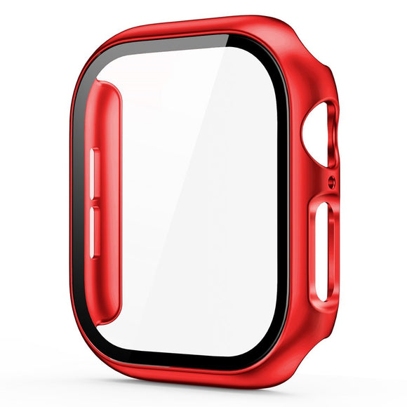 Apple Watch 11 / 10 (46mm) Hård Plast Cover m. Indbygget Skærmbeskyttelse - Rød