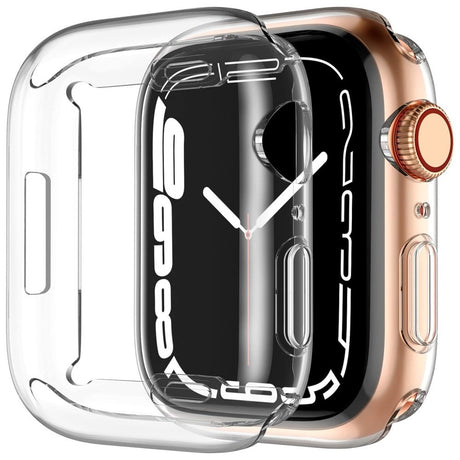 Apple Watch 11 / 10 (42mm) Fleksibelt Plastik Cover m. Indbygget Skærmbeskyttelse - Gennemsigtig