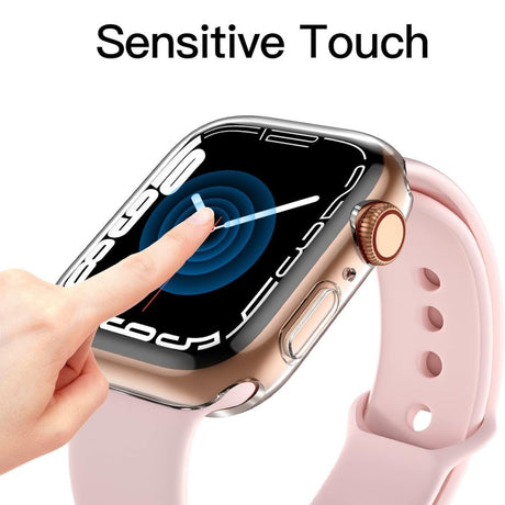 Apple Watch 11 / 10 (42mm) Fleksibelt Plastik Cover m. Indbygget Skærmbeskyttelse - Gennemsigtig