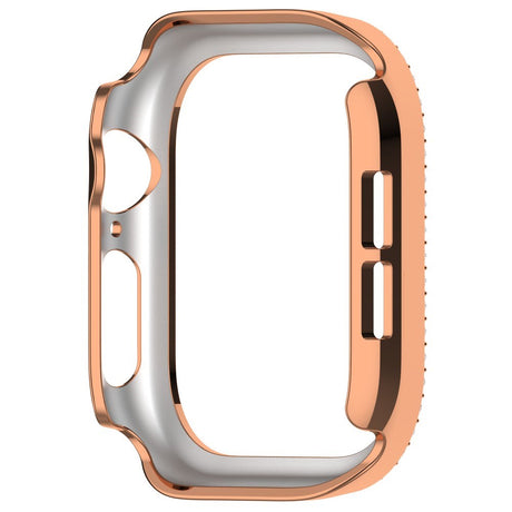 Apple Watch 11 / 10 (42mm) Hårdt Plastik Cover - Rose Gold / Rhinsten