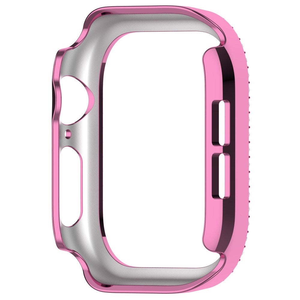 Apple Watch 11 / 10 (42mm) Hårdt Plastik Cover - Pink / Rhinsten