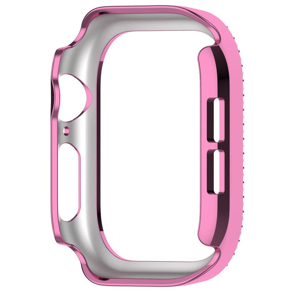 Apple Watch 11 / 10 (42mm) Hårdt Plastik Cover - Pink / Rhinsten