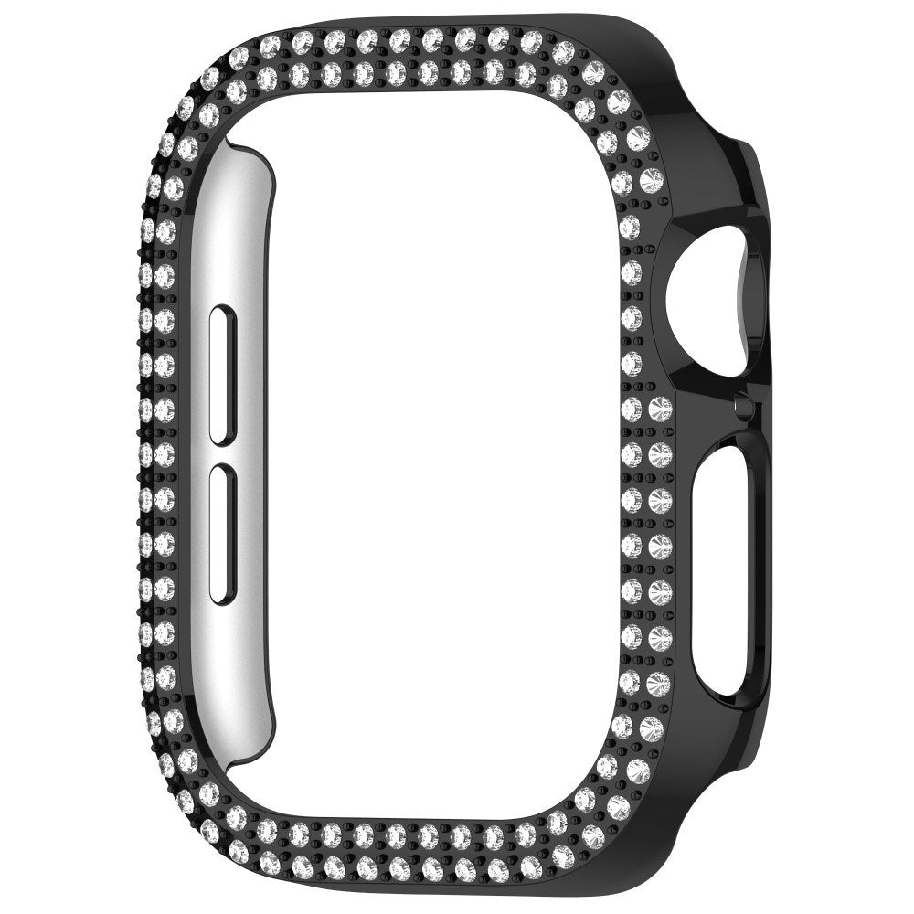 Apple Watch 11 / 10 (42mm) Hårdt Plastik Cover - Sort / Rhinsten