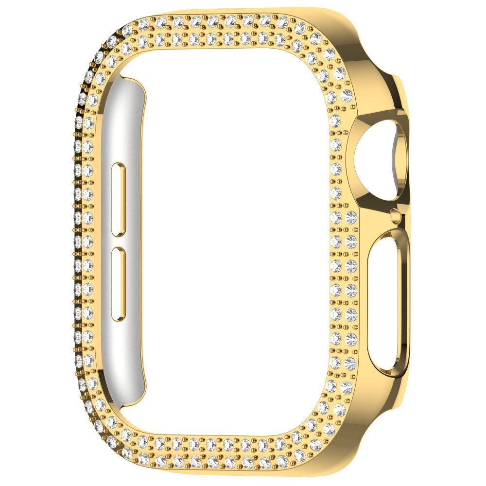 Apple Watch 11 / 10 (42mm) Hårdt Plastik Cover - Guld / Rhinsten