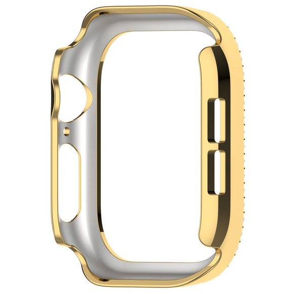 Apple Watch 11 / 10 (42mm) Hårdt Plastik Cover - Guld / Rhinsten