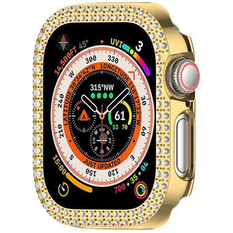Apple Watch 11 / 10 (42mm) Hårdt Plastik Cover - Guld / Rhinsten