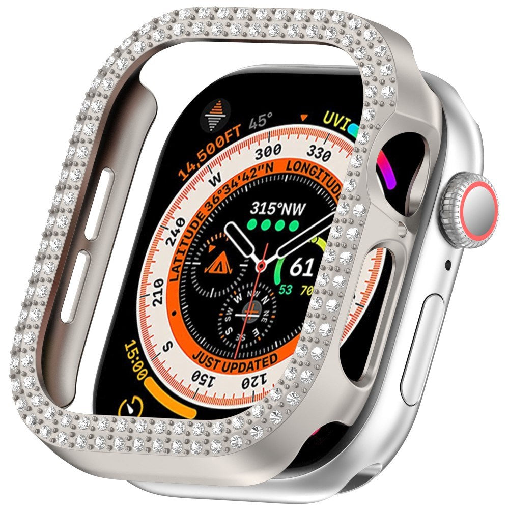 Apple Watch 11 / 10 (42mm) Hårdt Plastik Cover - Grå / Rhinsten