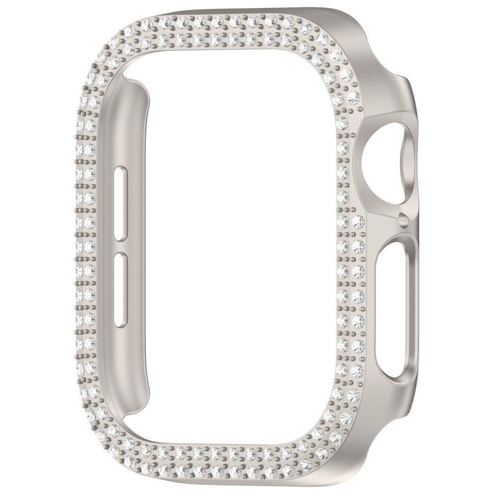 Apple Watch 11 / 10 (42mm) Hårdt Plastik Cover - Grå / Rhinsten