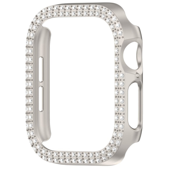 Apple Watch 11 / 10 (42mm) Hårdt Plastik Cover - Grå / Rhinsten