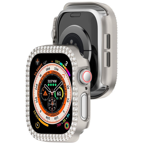 Apple Watch 11 / 10 (42mm) Hårdt Plastik Cover - Grå / Rhinsten