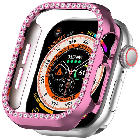 Apple Watch 11 / 10 (42mm) Hårdt Plast Cover - Pink / Rhinsten
