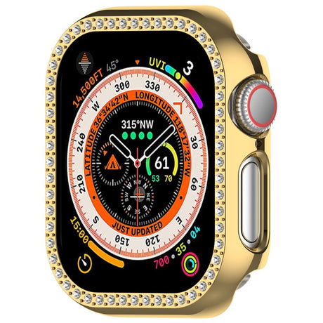 Apple Watch 11 / 10 (42mm) Hårdt Plast Cover - Guld / Rhinsten