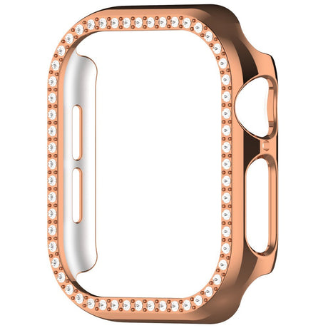 Apple Watch 11 / 10 (42mm) Hårdt Plast Cover - Rose Gold / Rhinsten