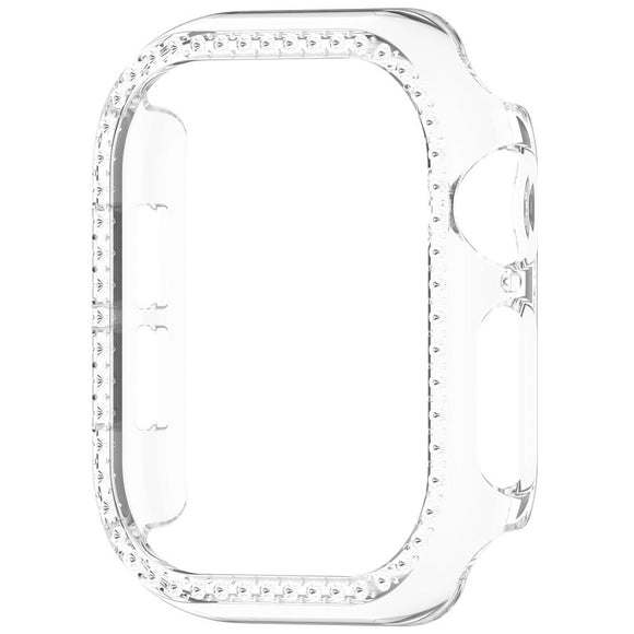 Apple Watch 11 / 10 (42mm) Hårdt Plast Cover - Gennemsigtig / Rhinsten