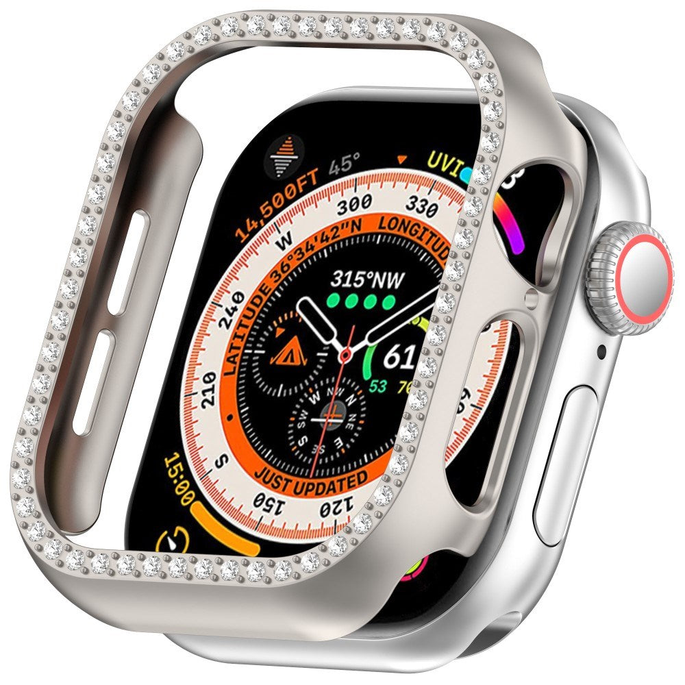 Apple Watch 11 / 10 (42mm) Hårdt Plast Cover - Grå / Rhinsten