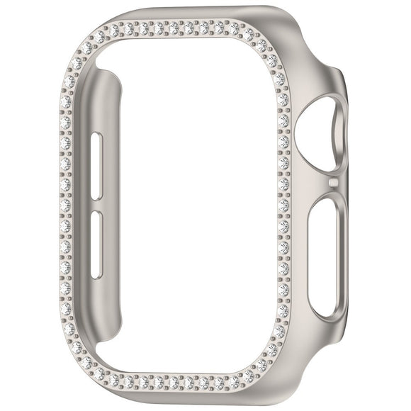 Apple Watch 11 / 10 (42mm) Hårdt Plast Cover - Grå / Rhinsten