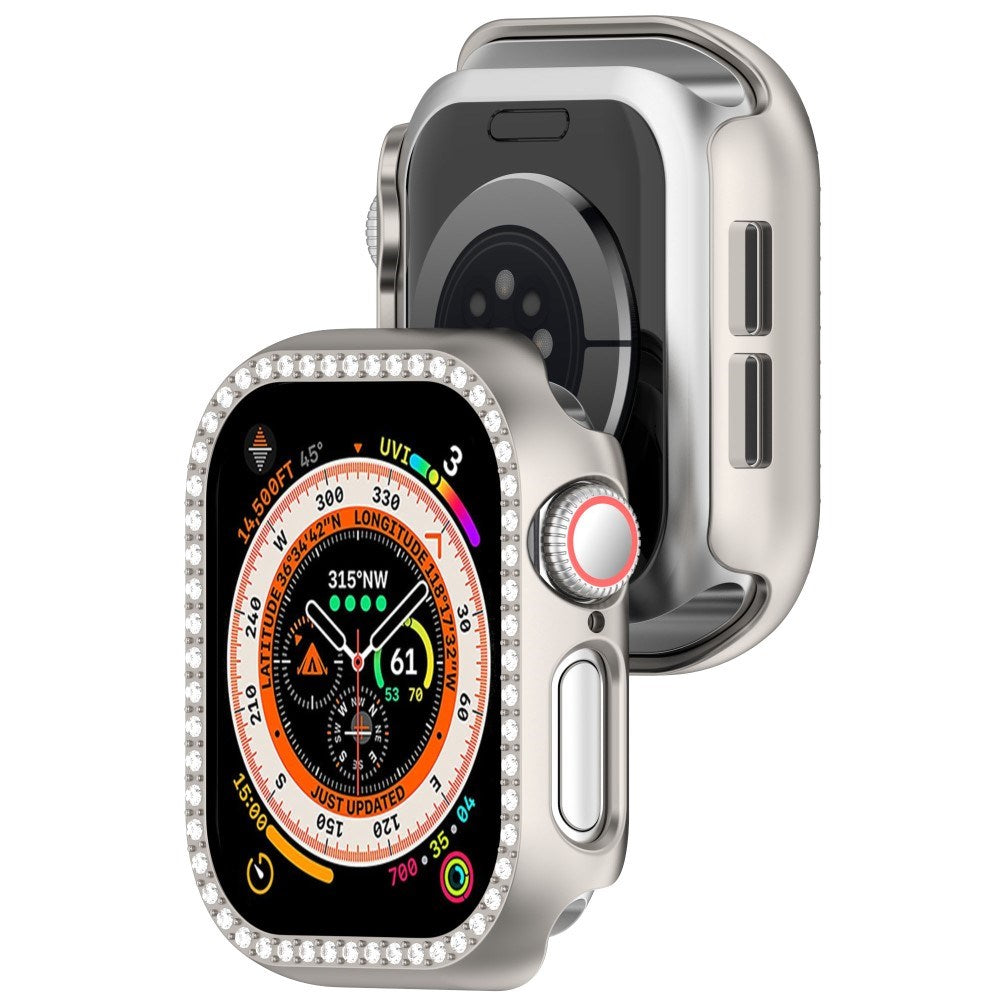 Apple Watch 11 / 10 (42mm) Hårdt Plast Cover - Grå / Rhinsten